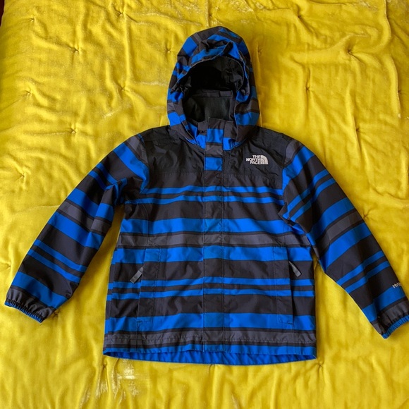 The North Face HYVENT Rain Jacket Blue Stripe 6 XS/TP